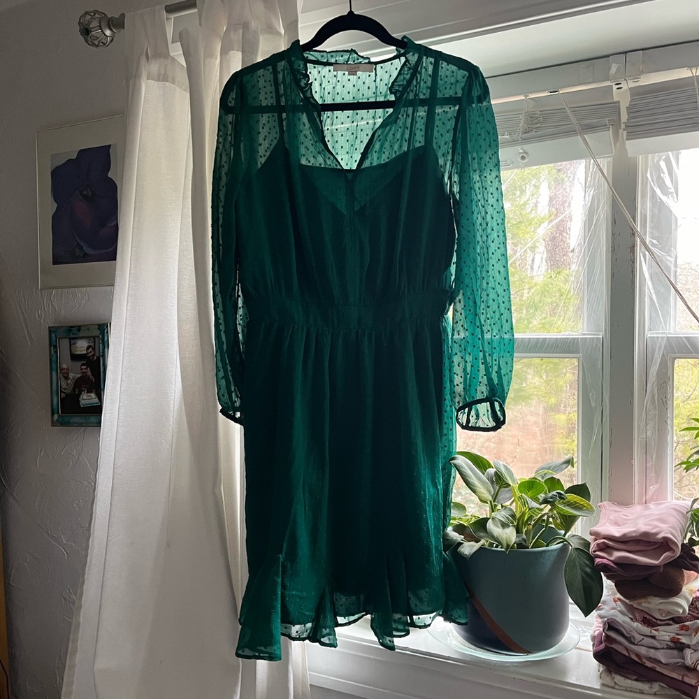 green dress from LOFT